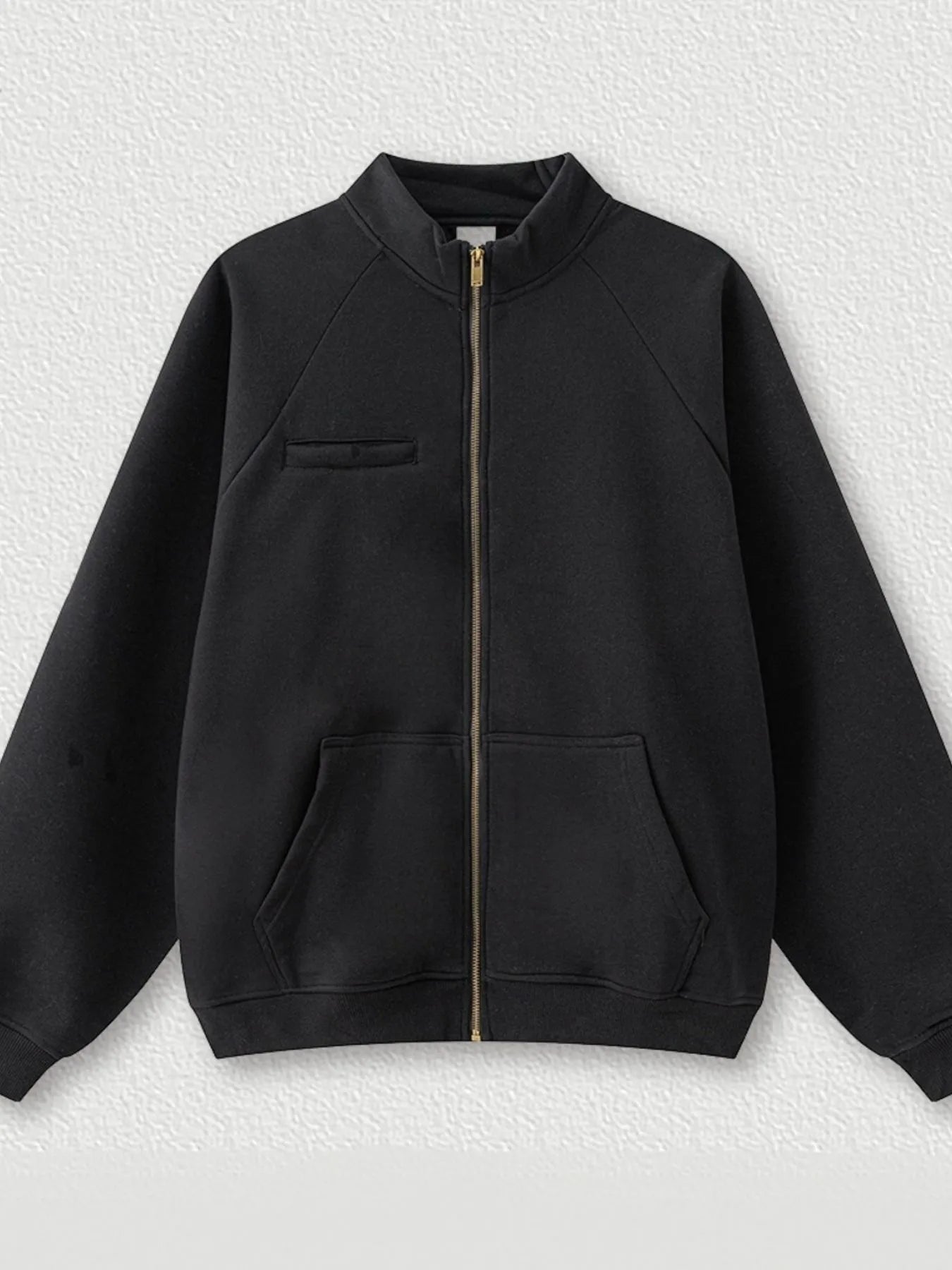 Men's Zip Up Raglan Sleeve Sweatshirt - Velora Luxury Fashion