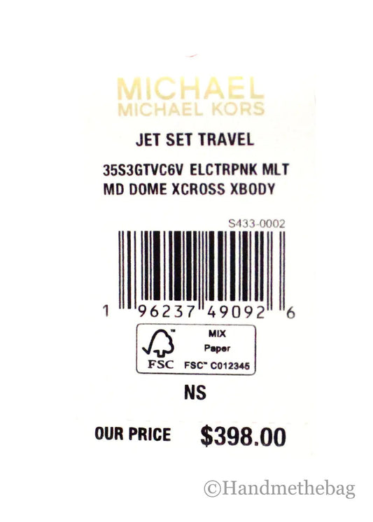 Michael Kors Electric Pink Jet Set Crossbody - Velora Luxury Fashion