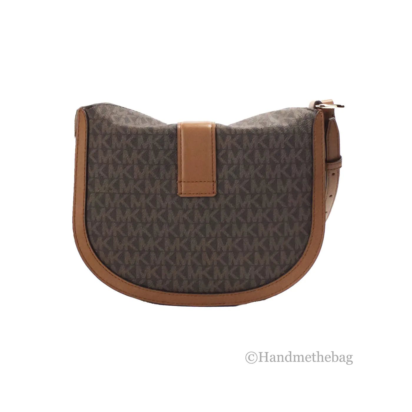 Michael Kors Gabby Small Brown Foldover Hobo Crossbody Bag - Velora Luxury Fashion