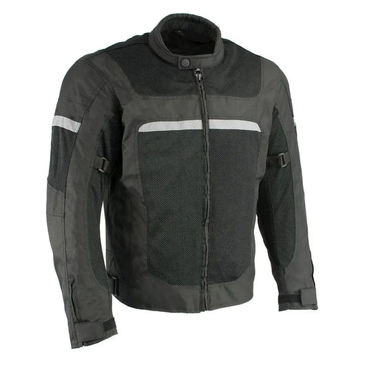 Milwaukee Leather Men's Mesh & Nylon Combo Racer Jacket - Velora Luxury Fashion