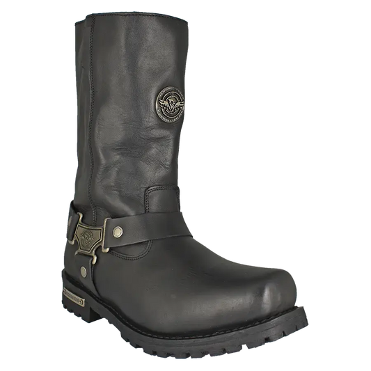 Milwaukee Leather Men's Wide 11" Harness Motorcycle Boots - Velora Luxury Fashion