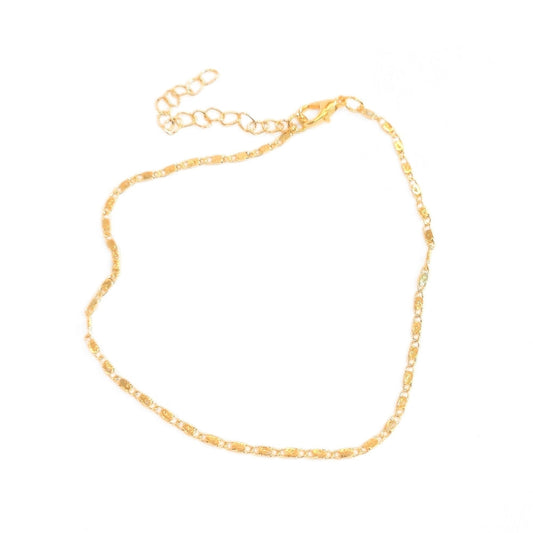 Minimalist Gold Chain Anklet - Velora