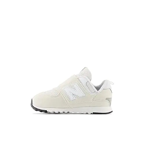 New Balance Baby 574 New-B V1 Hook and Loop Sneaker Nimbus Cloud/White 3.5 Wide US Unisex Infant - Velora Luxury Fashion