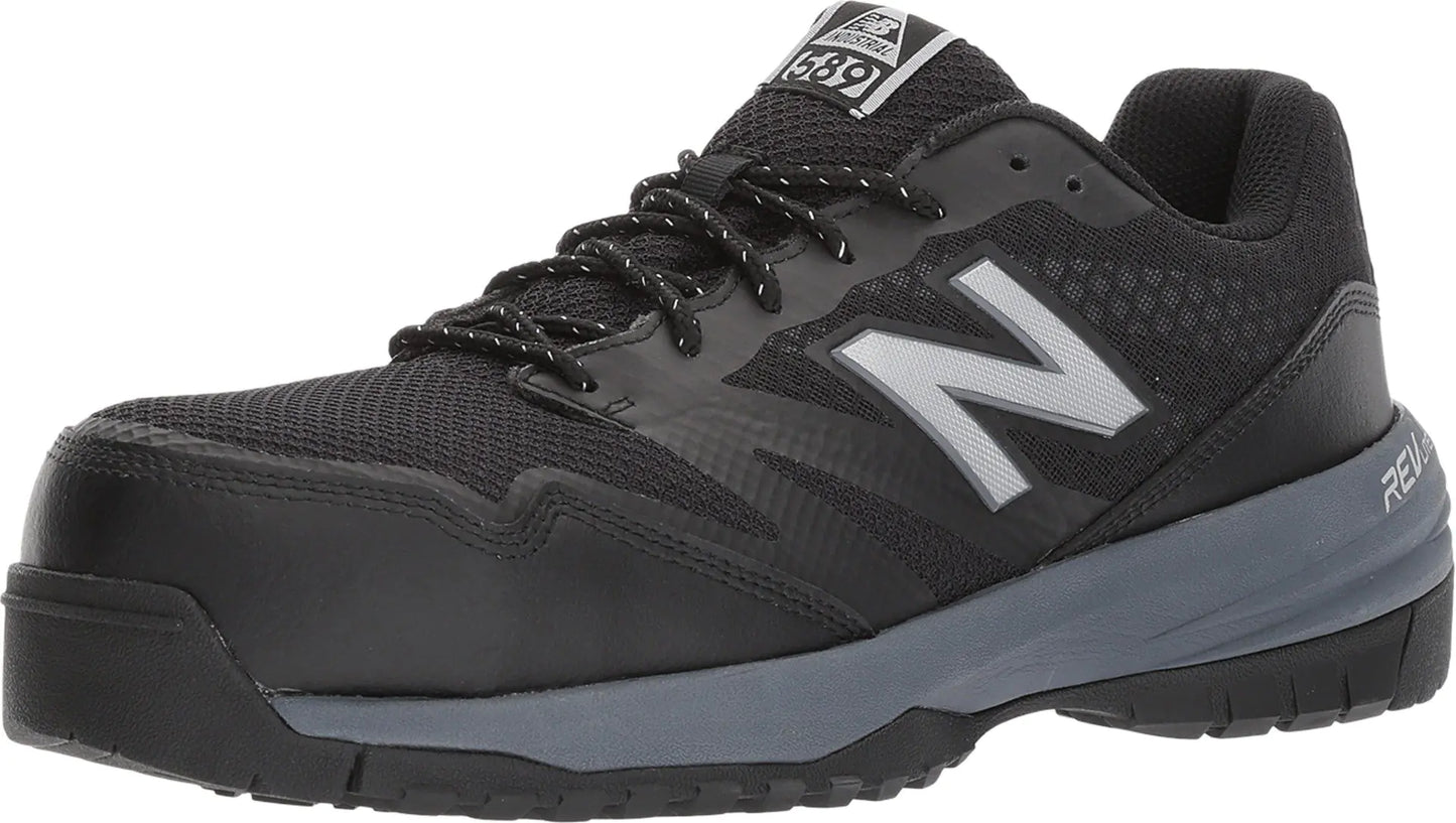 New Balance mens Composite Toe 589 V1 Industrial Shoe Black/Grey 8.5 Wide US - Velora Luxury Fashion