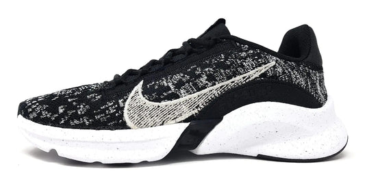 Nike Womens SuperRep Go 3 Next Nature Training Shoes Black Metallic Silver White 8 - Velora Luxury Fashion