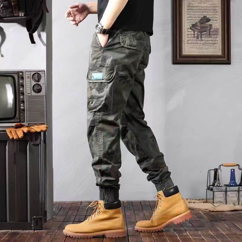 Camouflage Cargo Pants Men's Trousers With Pockets Fashion Casual Loose Tapered Pants - Velora