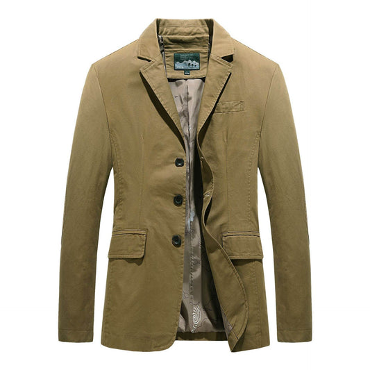 New Men's Cotton Leisure Suit Plus Size Coat Loose - Velora