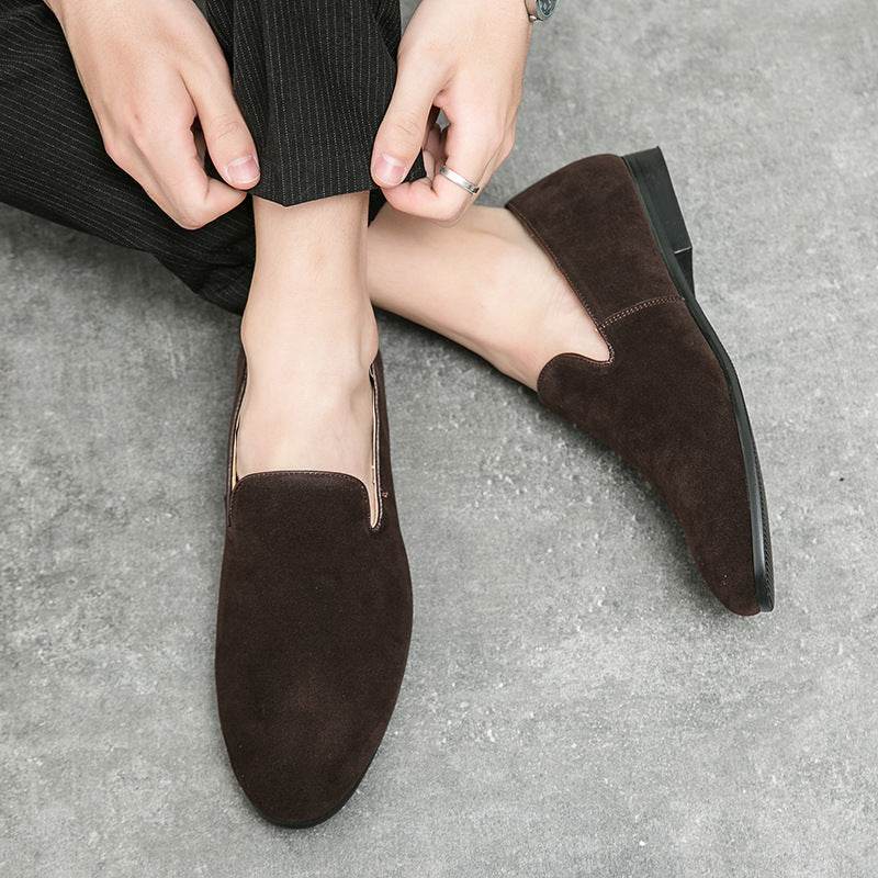 British Leather Shoes Matte Leather Gommino Men - Velora