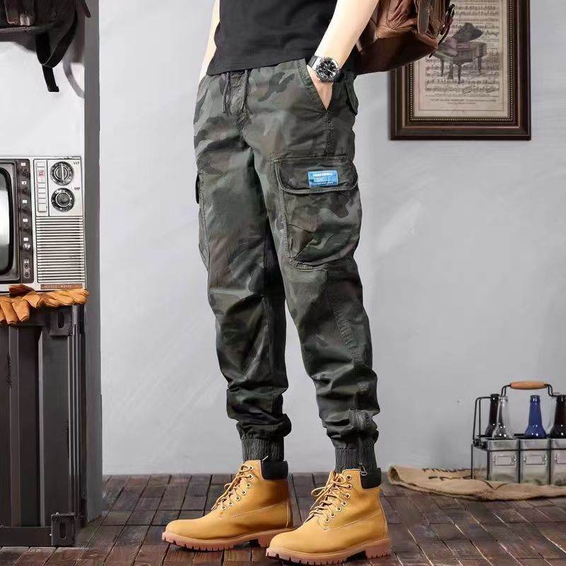 Camouflage Cargo Pants Men's Trousers With Pockets Fashion Casual Loose Tapered Pants - Velora