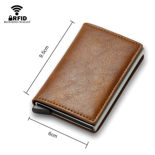 Credit Card Holder Smart Minimalist Wallet Pocket Men Women Slim Cardholder Bank Secure Creditcard Case - Velora