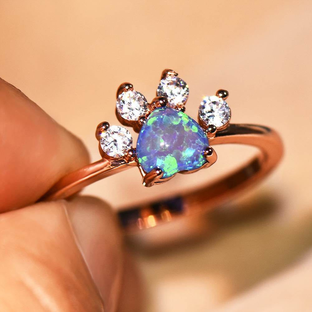 Cute Cat-claw-shaped Rings Fashion Personality Rhinestone Ring Women's Jewelry - Velora