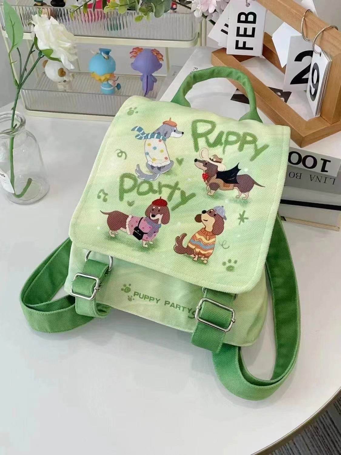 Puppy Party Backpack – Cute School Bag for Kids - Velora