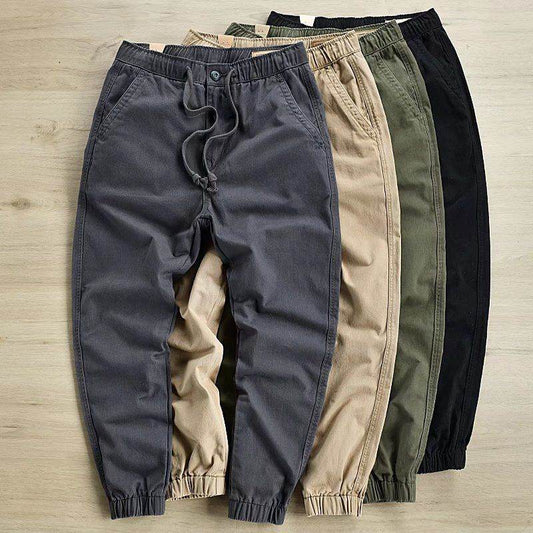 Versatile Workwear Pants Wear-resistant Work Solid Color Fashion Solid Color Work Casual Men's Cargo Pants - Velora