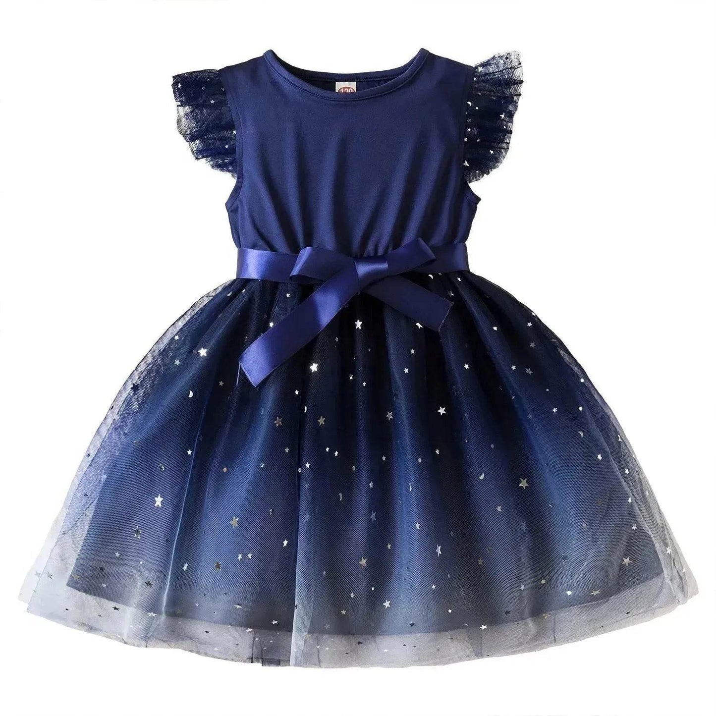 Fashionable Little Girl Starry Princess Dress Tulle Birthday dress Party dress for kids - Velora