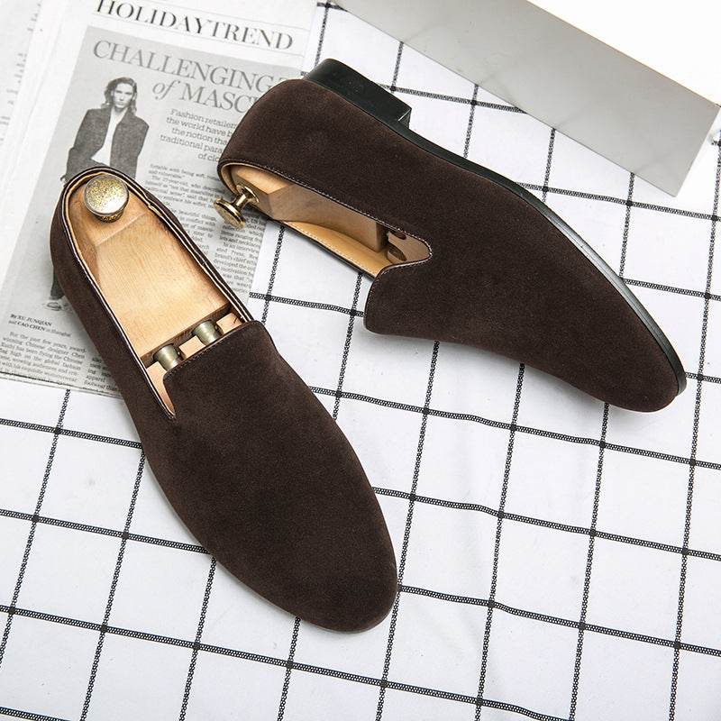 British Leather Shoes Matte Leather Gommino Men - Velora