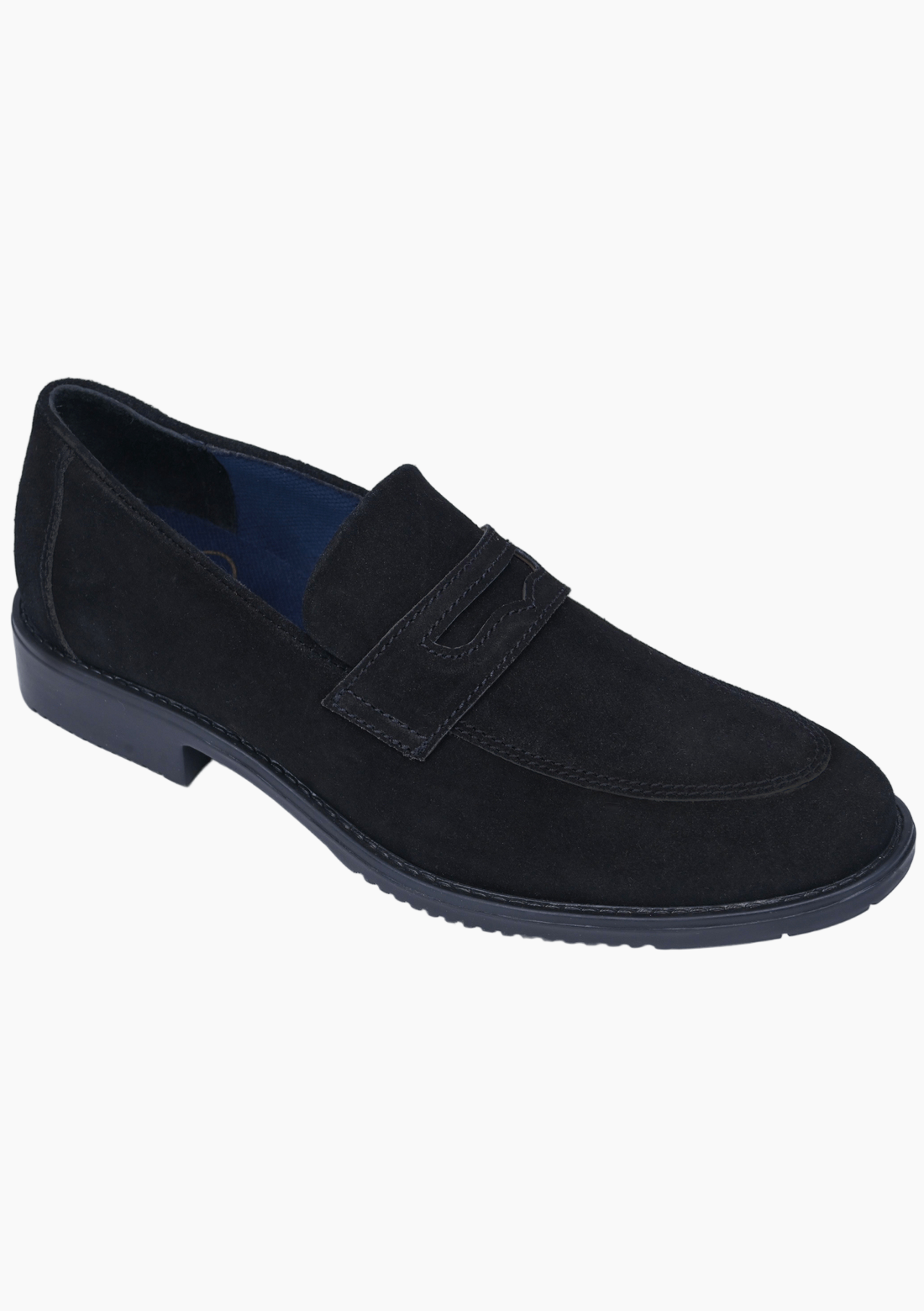 OHM Exclusive Penny Loafer in Suede with Classy Rubber Sole - Velora