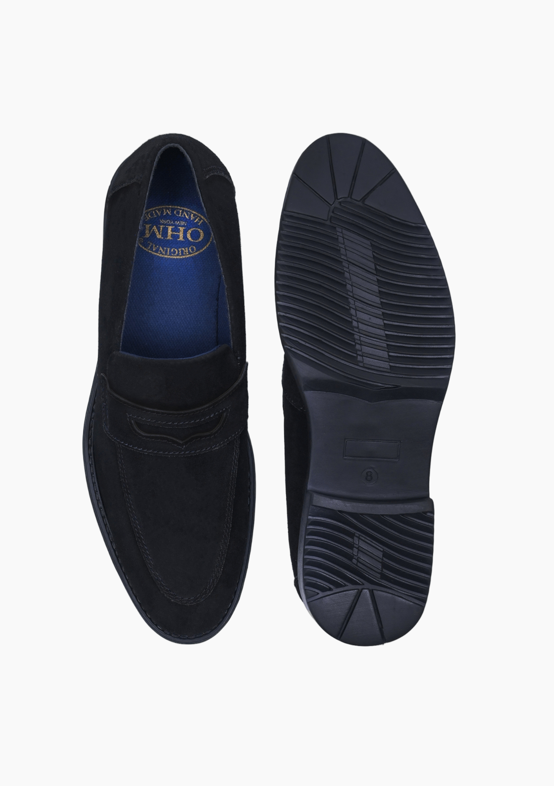 OHM Exclusive Penny Loafer in Suede with Classy Rubber Sole - Velora