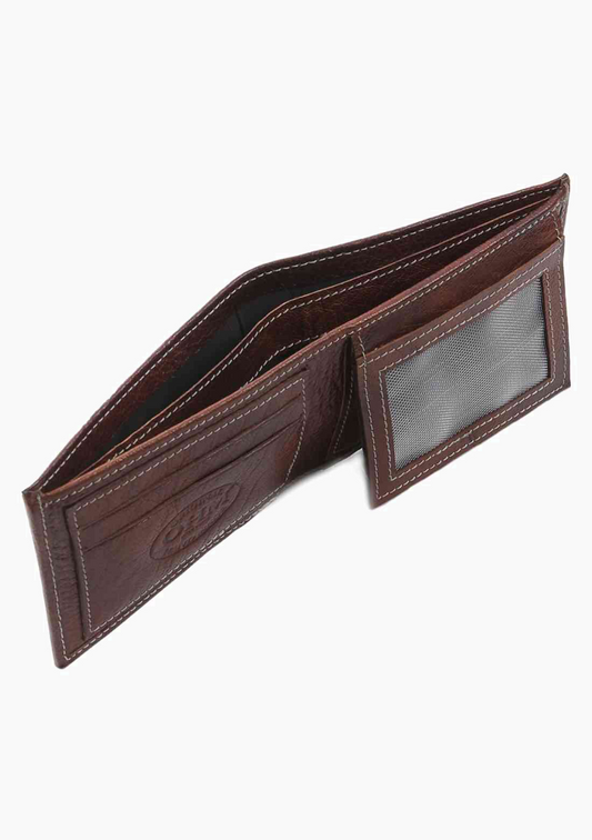 OHM Vintage Wallet in Brown Leather - Velora