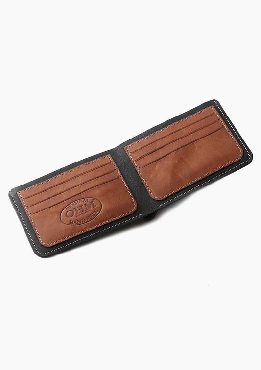 OHM Leather Wallet in Tiger Print - Velora