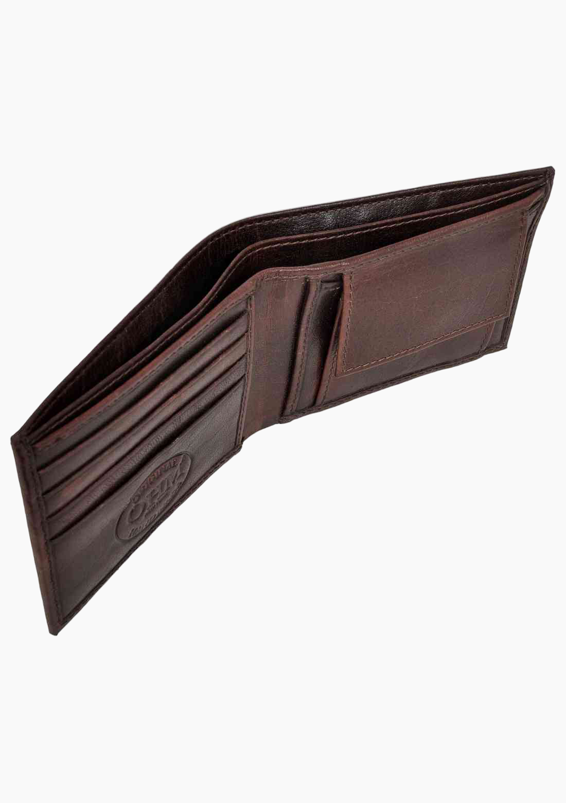 OHM Bill Fold Leather Wallet in Oxblood - Velora