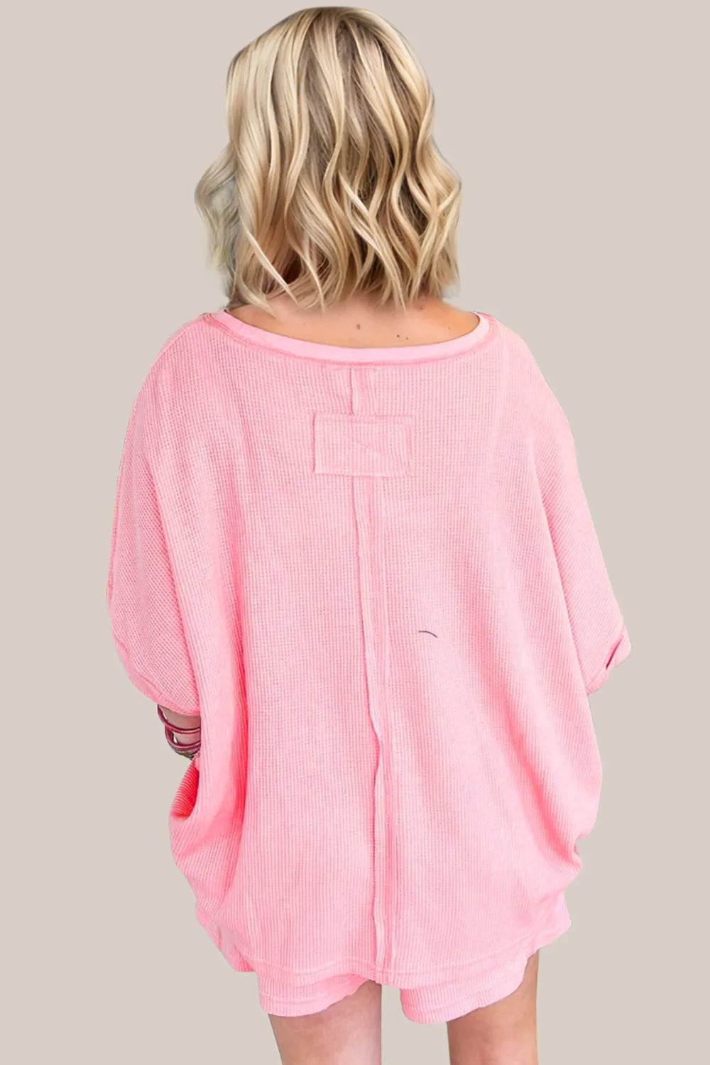 Oh Full Size Round Neck Half Sleeve Top and Shorts Set - Velora Luxury Fashion