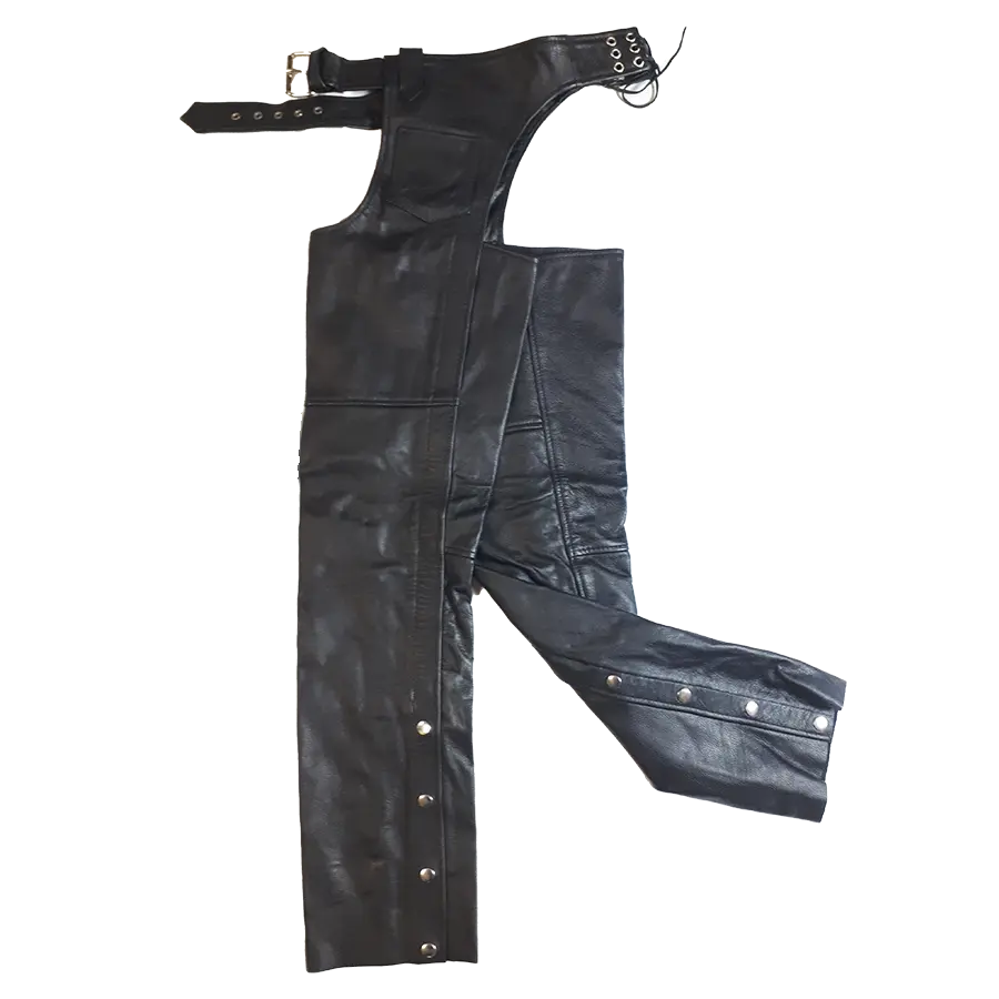 Open Road Coin Pocket Leather Chaps - Velora Luxury Fashion