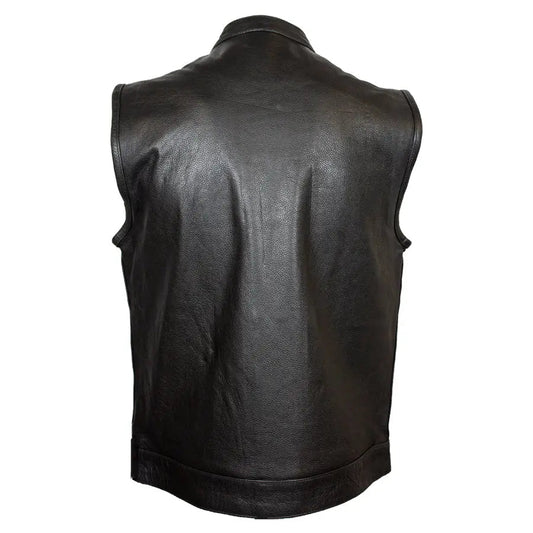 Open Road Men's Leather Club Vest - Velora Luxury Fashion