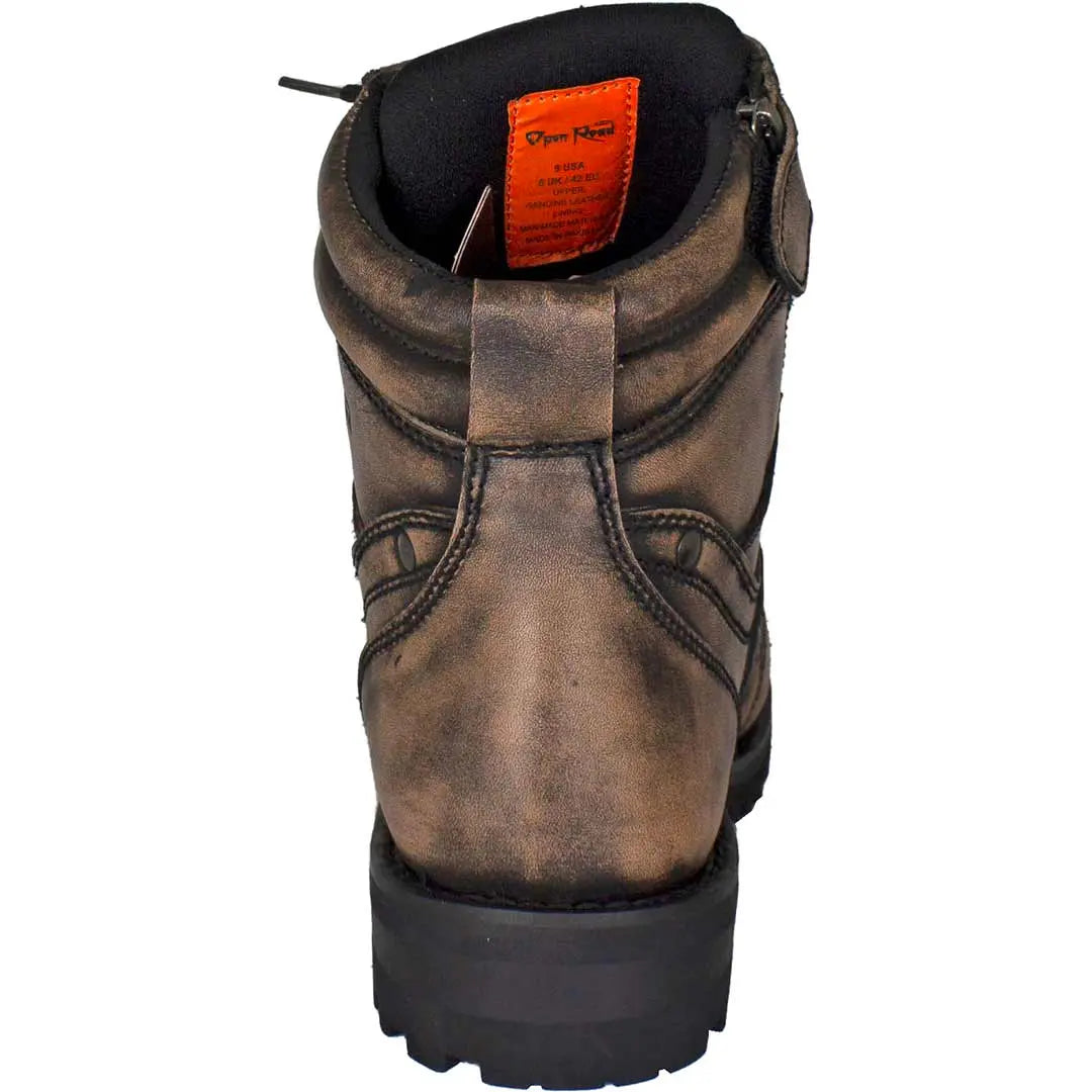 Open Road Men's 7" Lace-Up Motorcycle Boots Boutique of Leathers/Open Road
