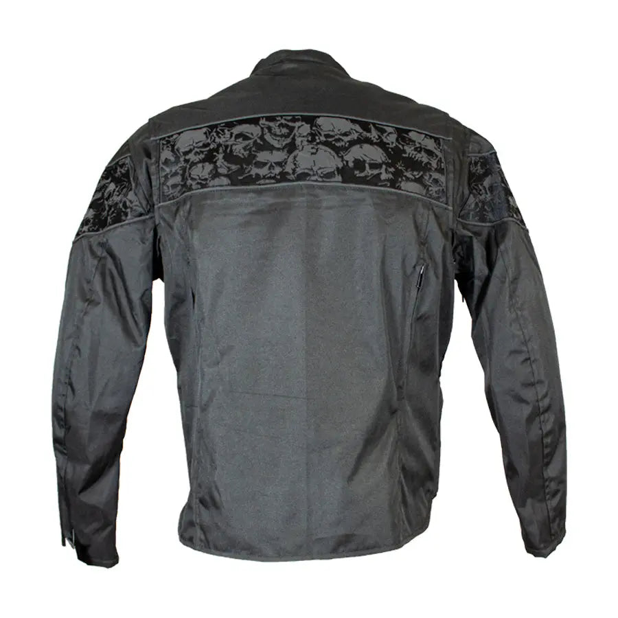 Open Road Men's Reflective Skull Textile Motorcycle Jacket Boutique of Leathers/Open Road