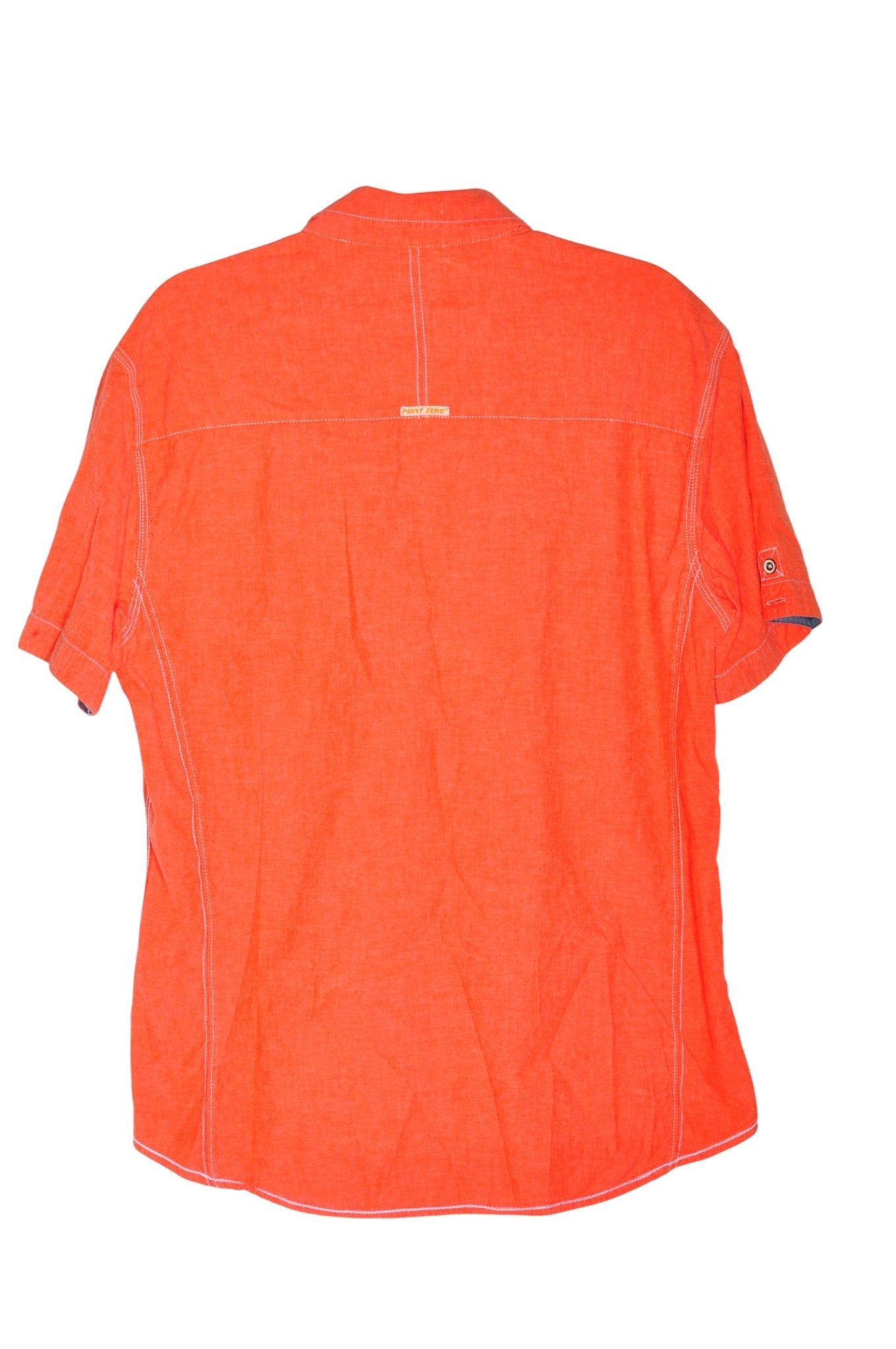 POINT ZERO Men Button Down Tops Regular fit in Orange - L - Velora Luxury Fashion