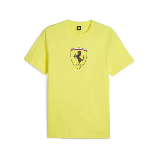 PUMA Mens Standard Scuderia Ferrari Race Shield Tee Speed Yellow-ss24 Small - Velora Luxury Fashion