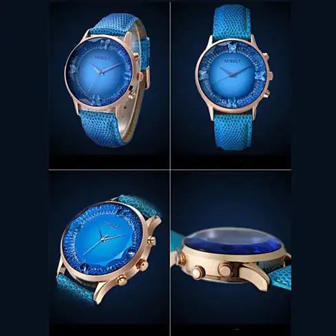 Papillon The Blue Butterflies Swarovski Australian Crystals Lux Watch - Velora Luxury Fashion