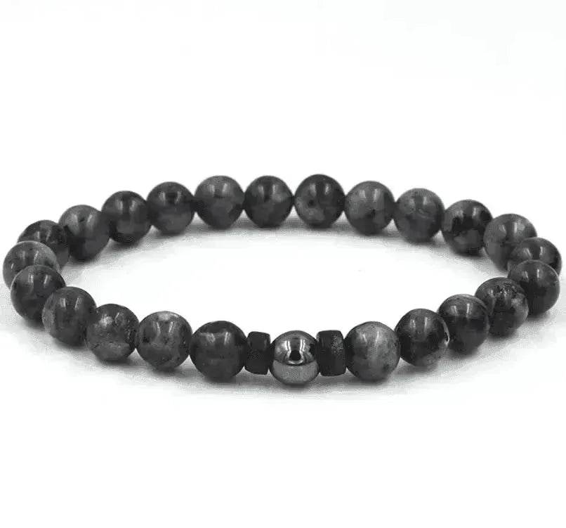 Personality Men's Black Volcanic Stone Bracelet - Velora