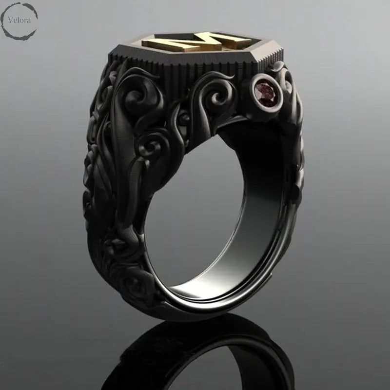 Personalized carved decorative rings - Velora