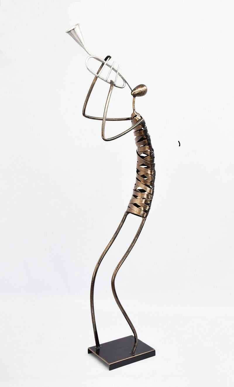 Peterson Housewares Metal Sculpture Trumpet Decor - Velora Luxury Fashion