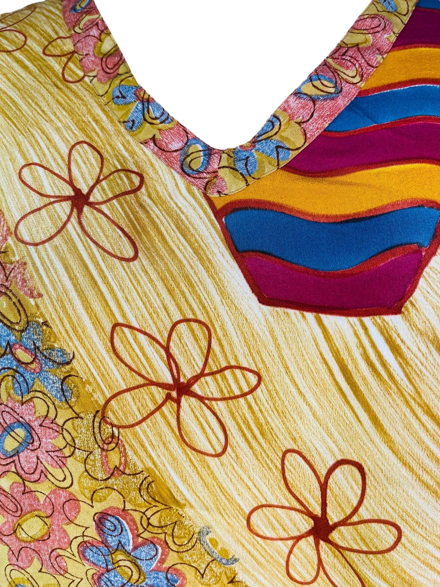 PRC7301 Avatar Pure Silk Midi Length Kaftan - Velora