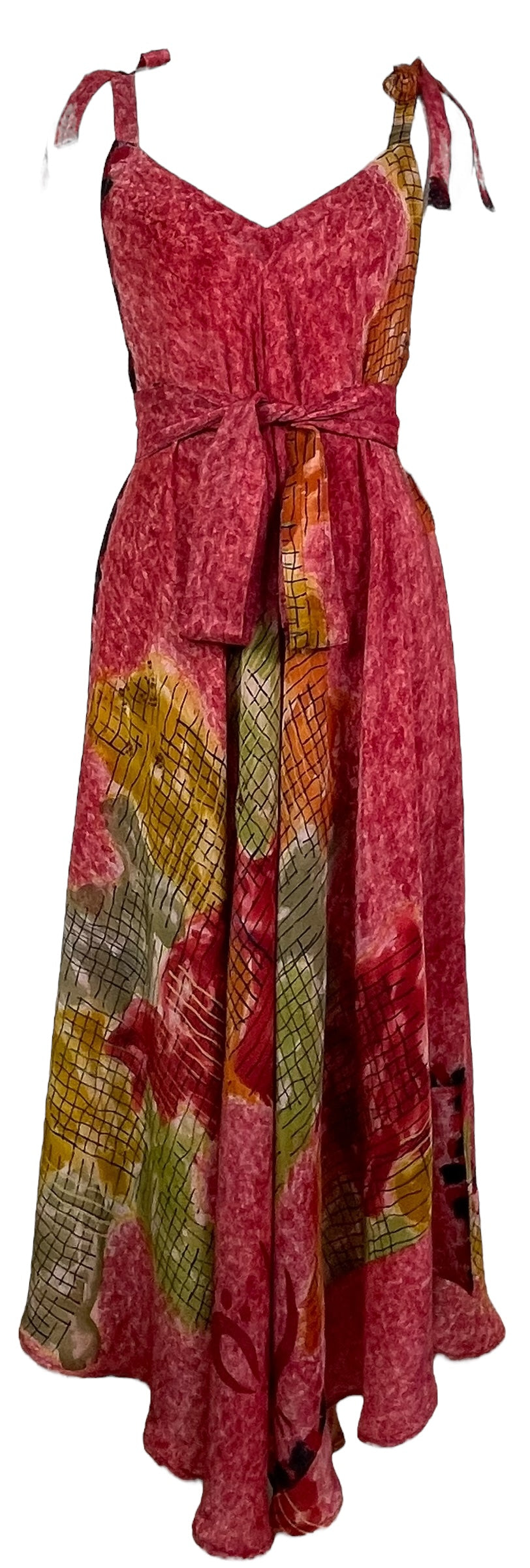 PRC7765 Avatar Pure Silk Maxi Dress with Belt - Velora