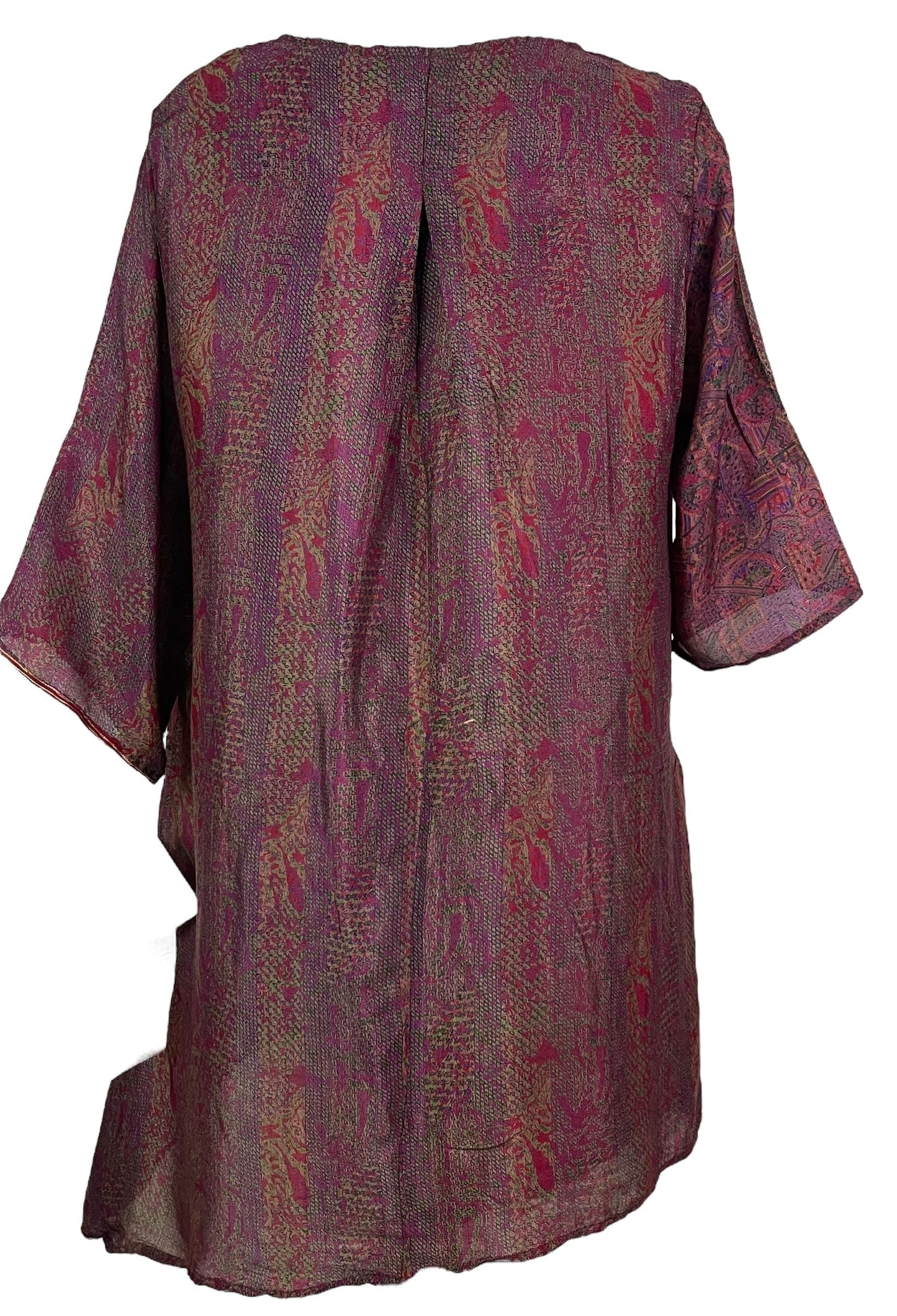PRC6827 Avatar Pure Silk Self Pocket Tunic Dress - Velora