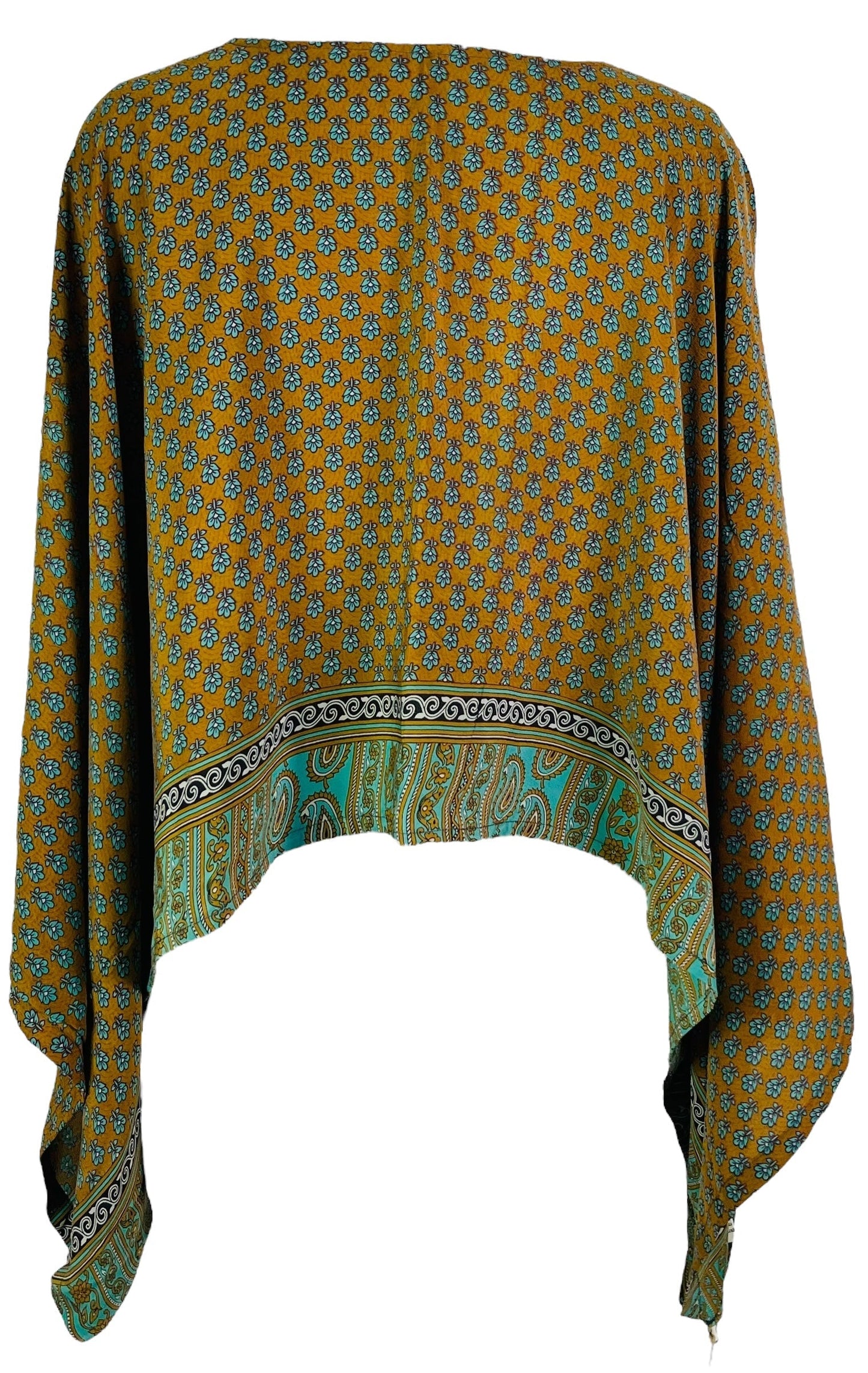 PRC7288 Avatar Pure Silk Kimono-Sleeved Top - Velora