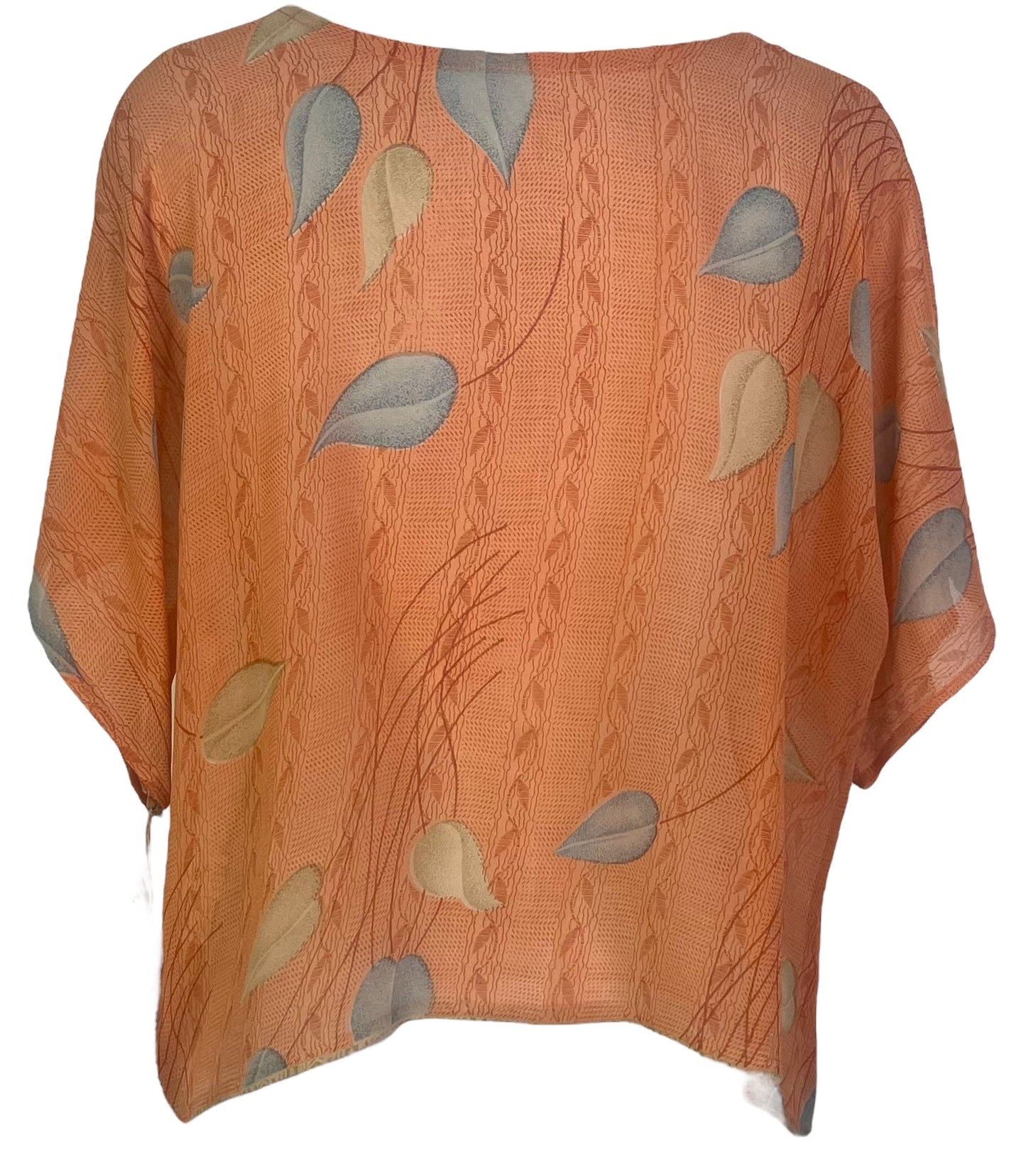 PRG4949 Sheer Avatar Pure Silk Boxy Top - Velora