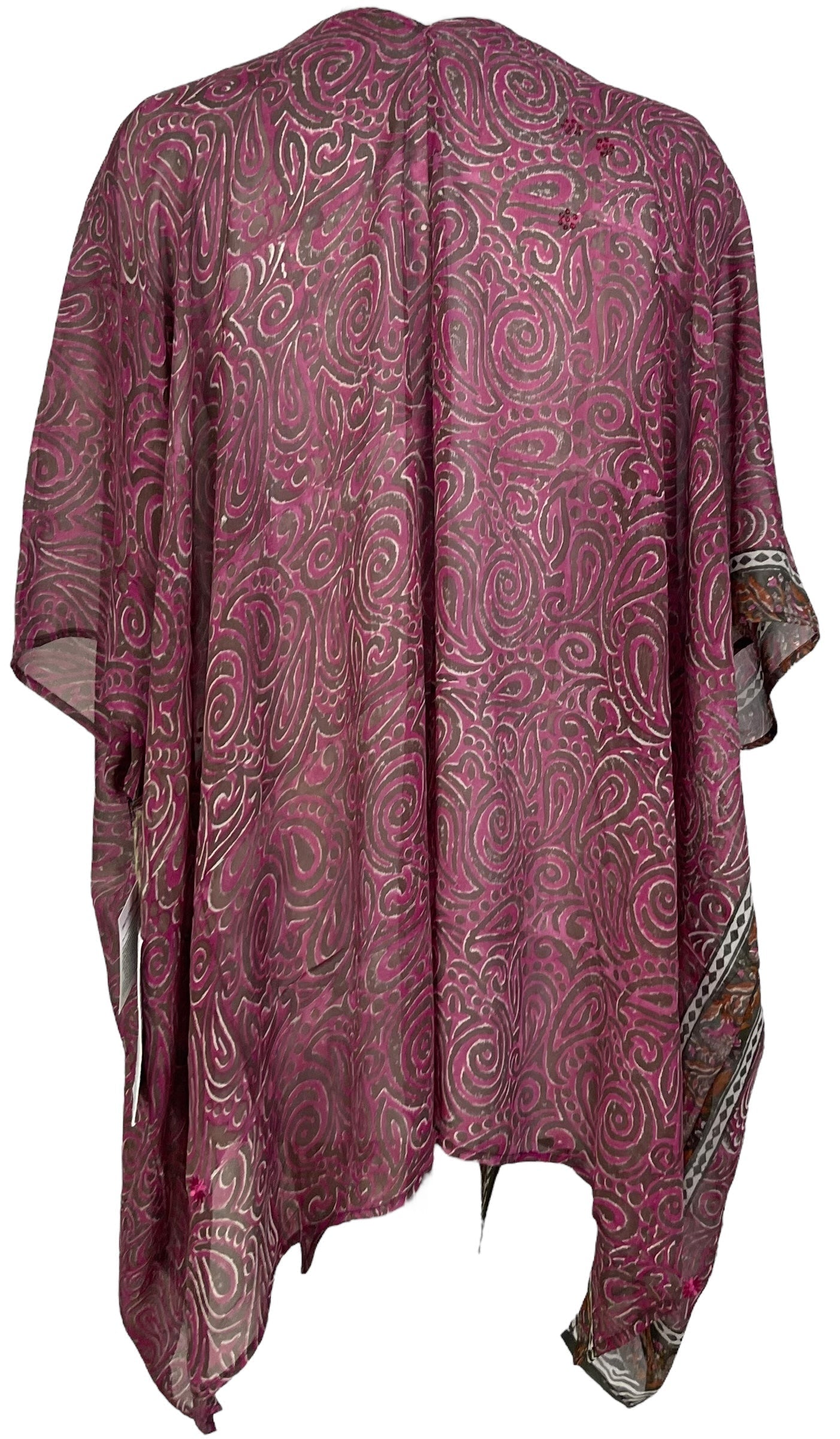 PRG7089 Sheer Avatar Pure Silk Cardigan - Velora