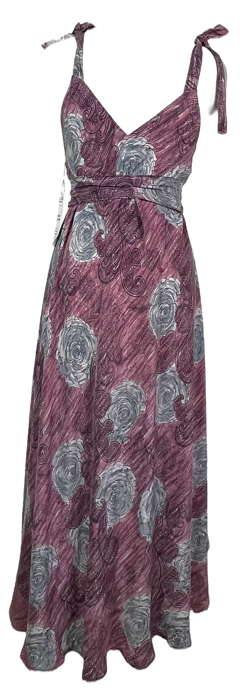 PRC7760 Avatar Pure Silk Maxi Dress with Belt - Velora