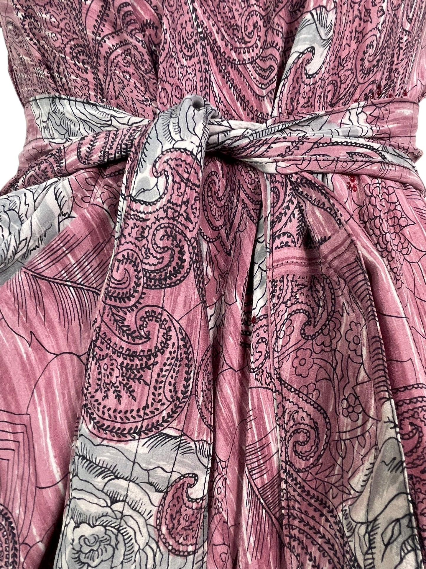 PRC7760 Avatar Pure Silk Maxi Dress with Belt - Velora