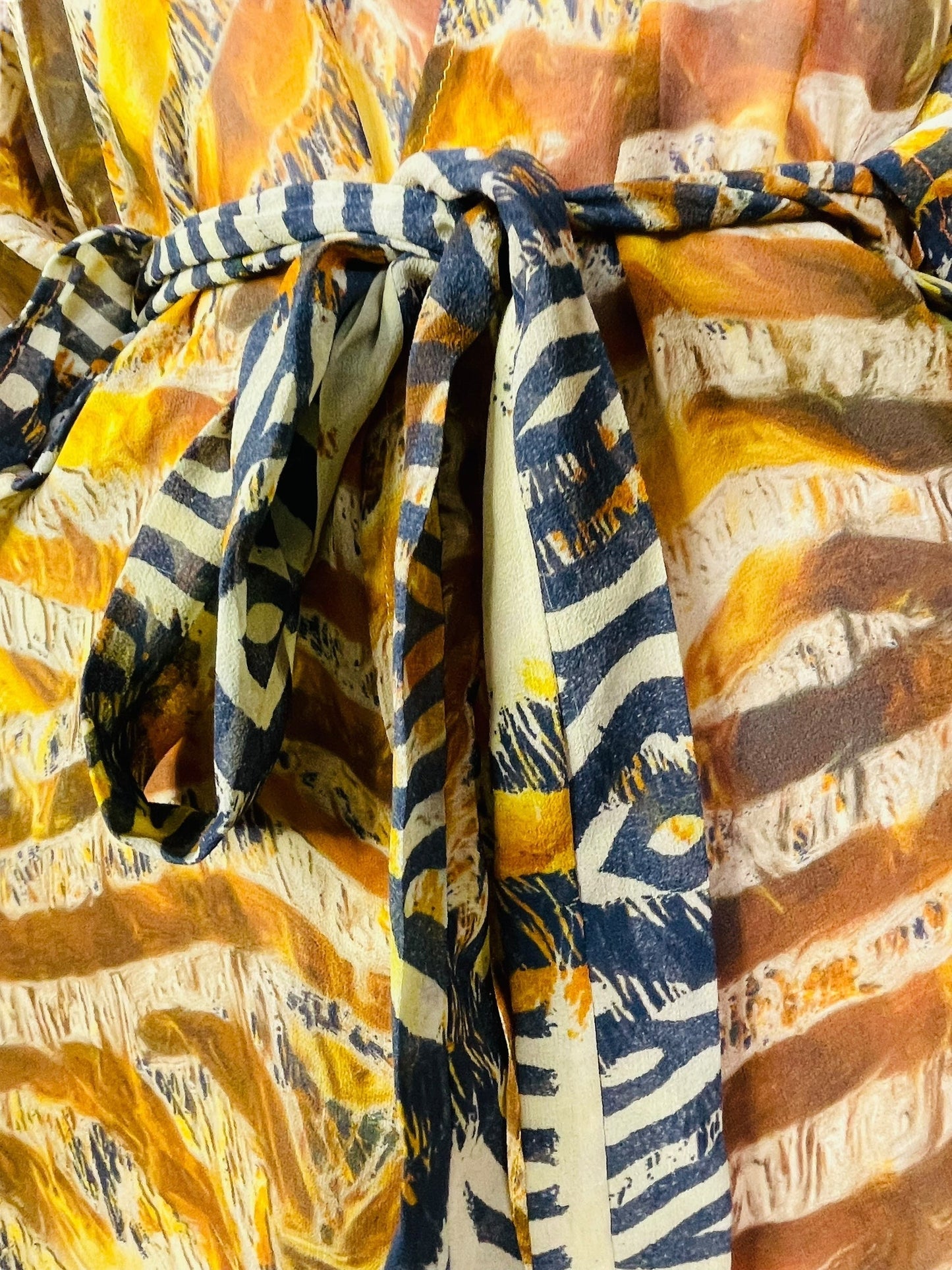 PRC7495 Avatar Pure Silk Kimono-Sleeved Jacket with Belt - Velora