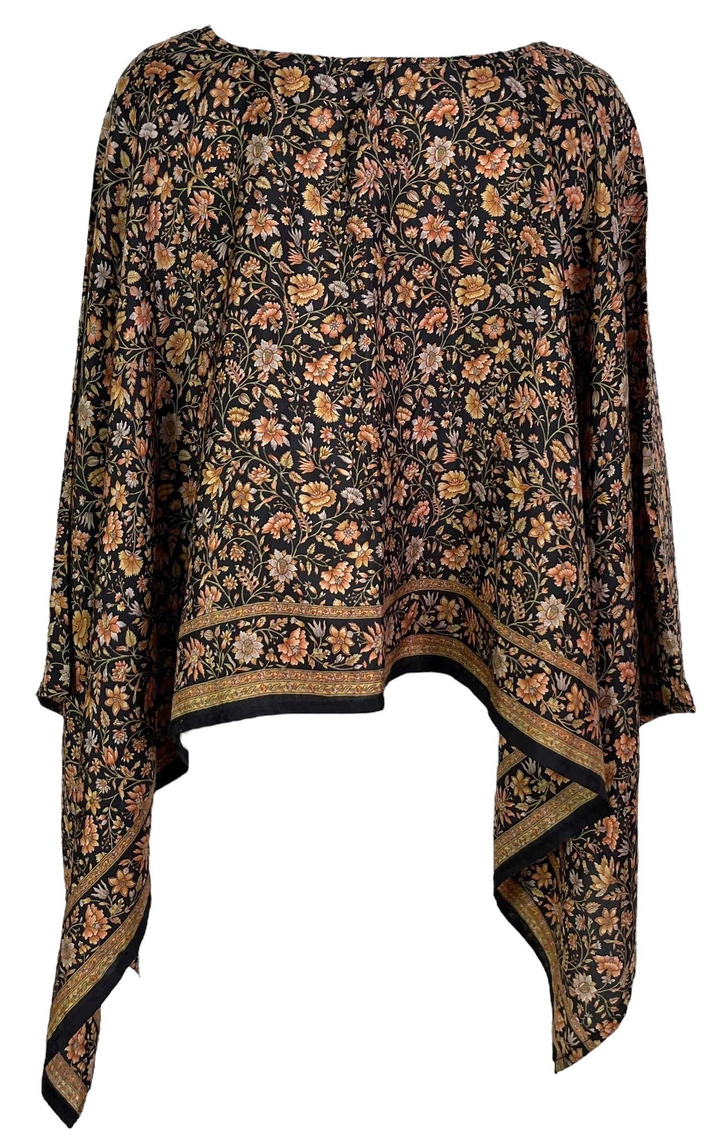 PRC7011 Avatar Pure Silk Capelet Poncho - Velora