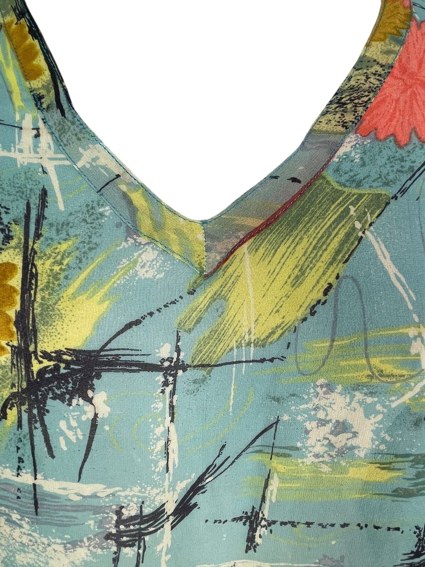 PRG7709 Sheer Avatar Pure Silk Short Kaftan Tunic with Slits - Velora