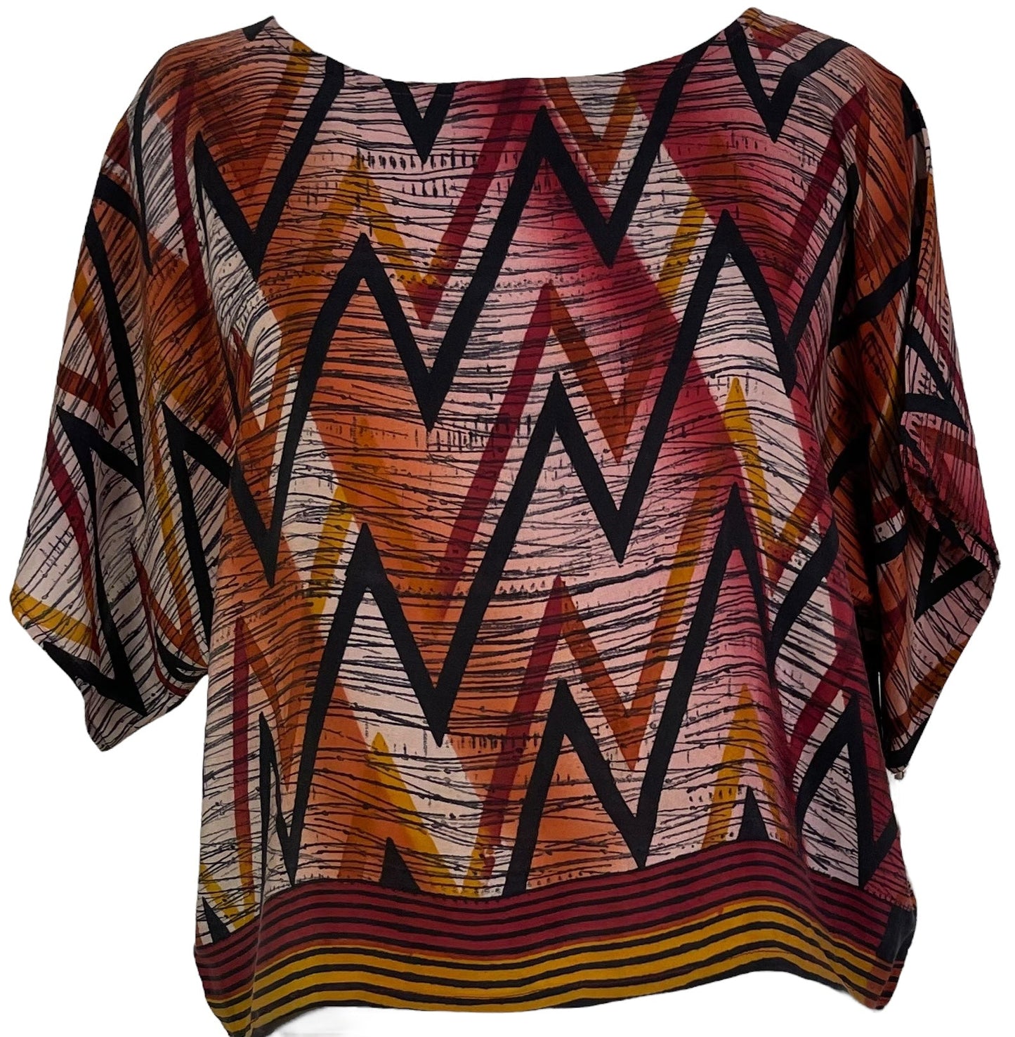 PRC6834 Avatar Pure Silk Boxy Top - Velora