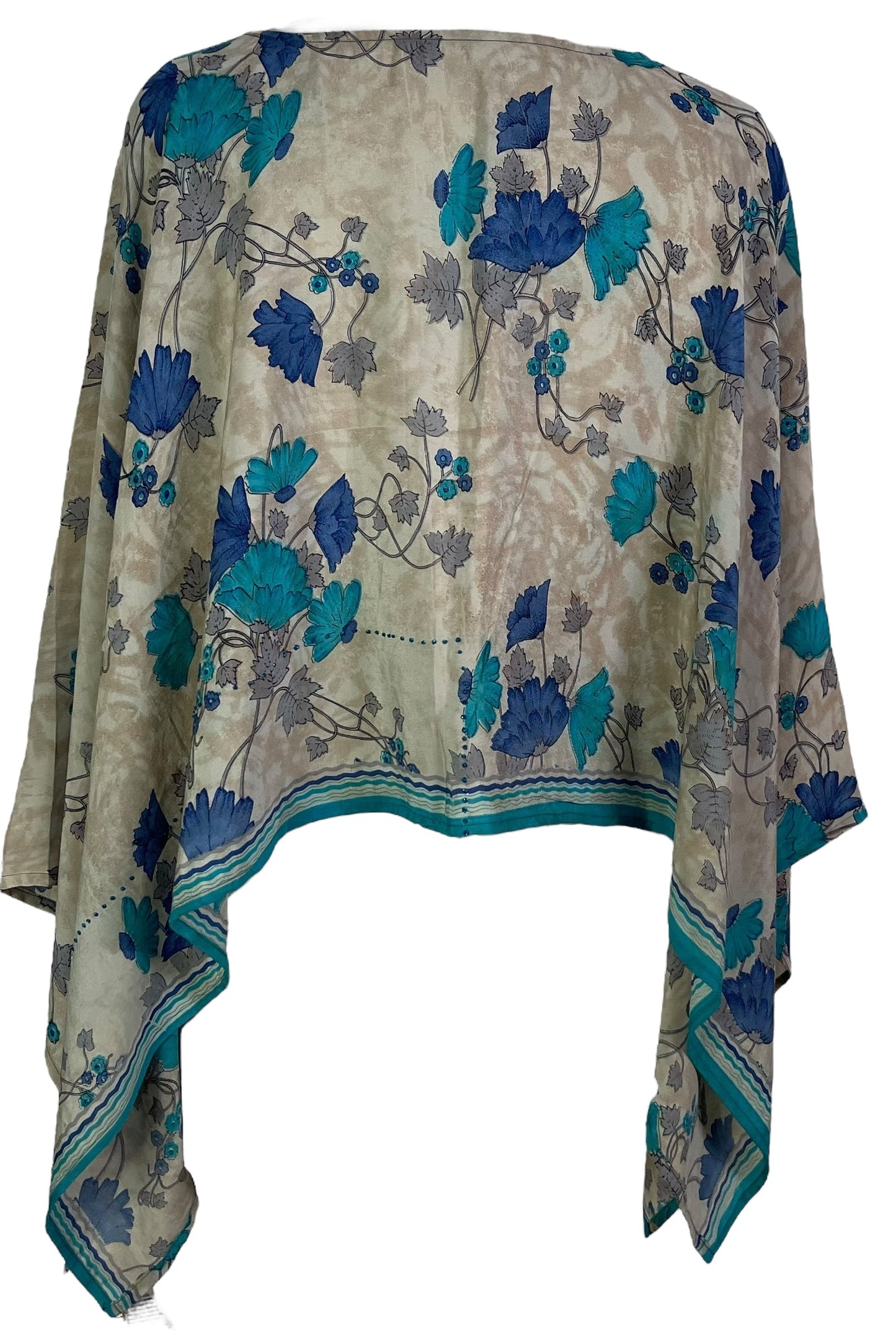PRC7273 Avatar Pure Silk Capelet Poncho - Velora