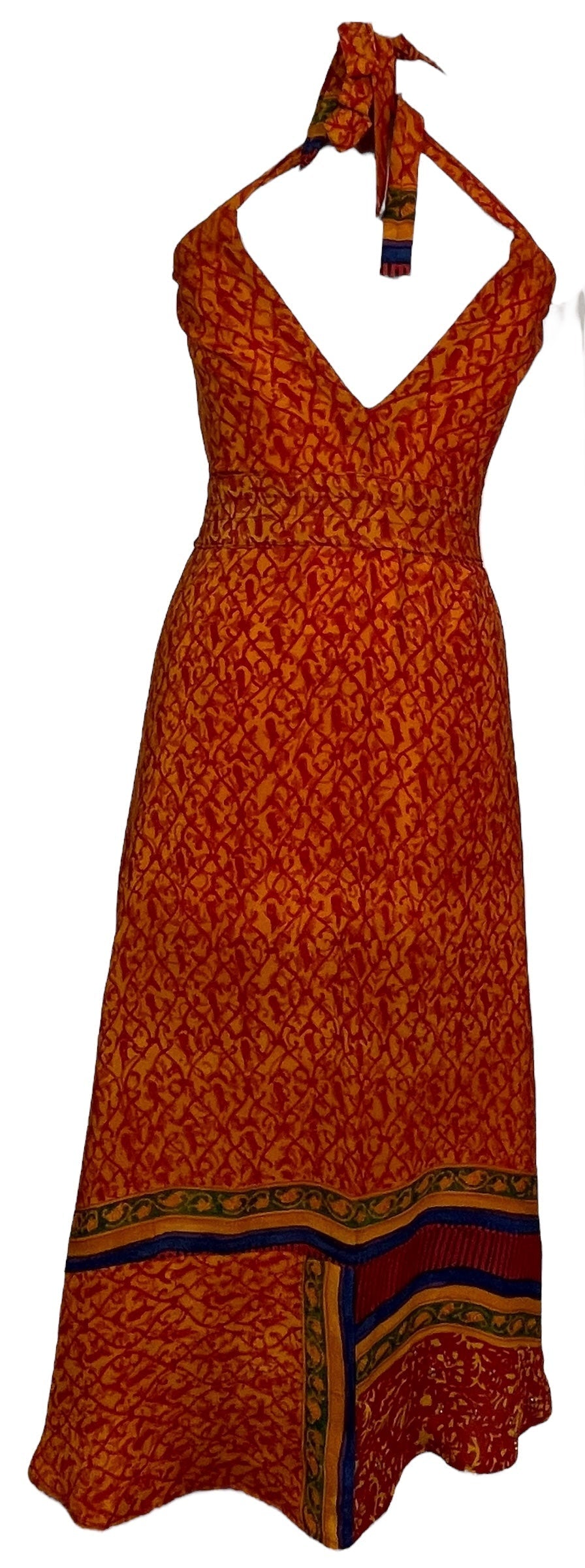 PRC7694 Avatar Pure Silk Maxi Dress with Belt - Velora