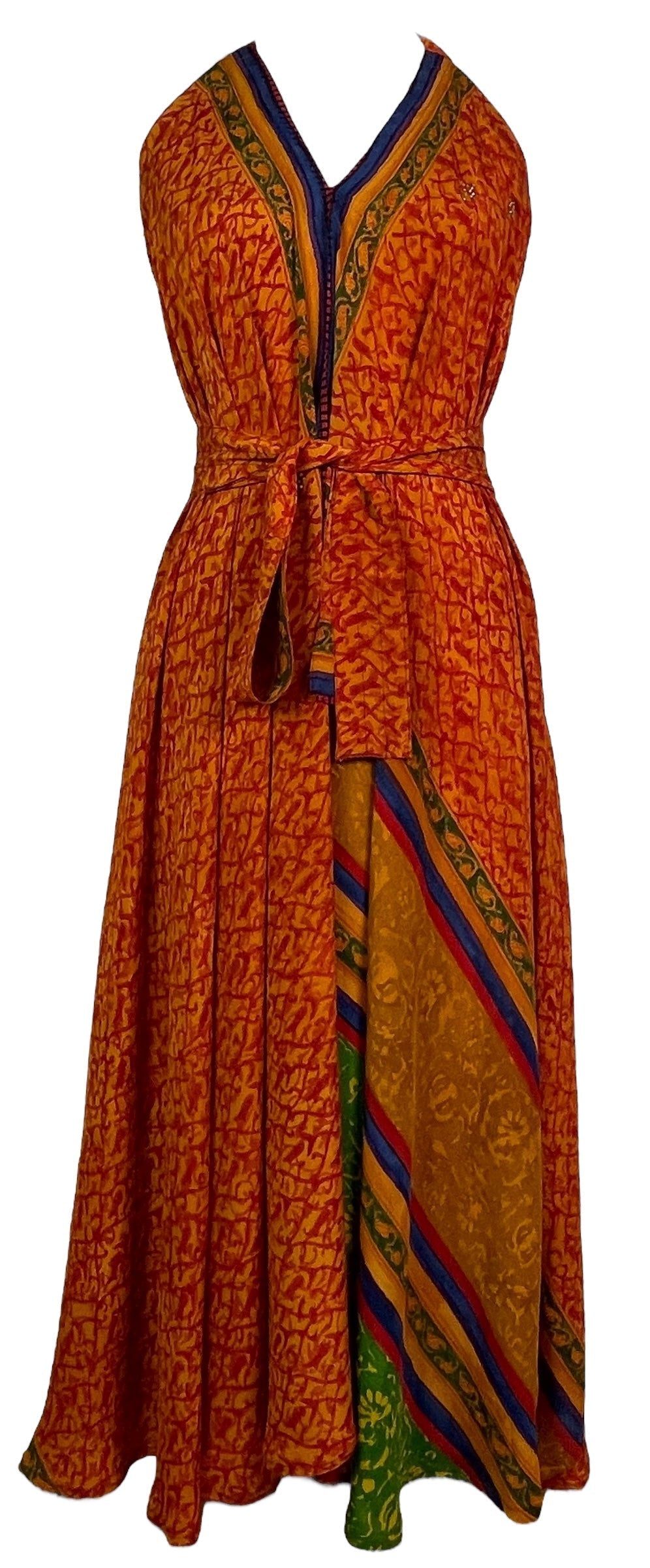 PRC7694 Avatar Pure Silk Maxi Dress with Belt - Velora